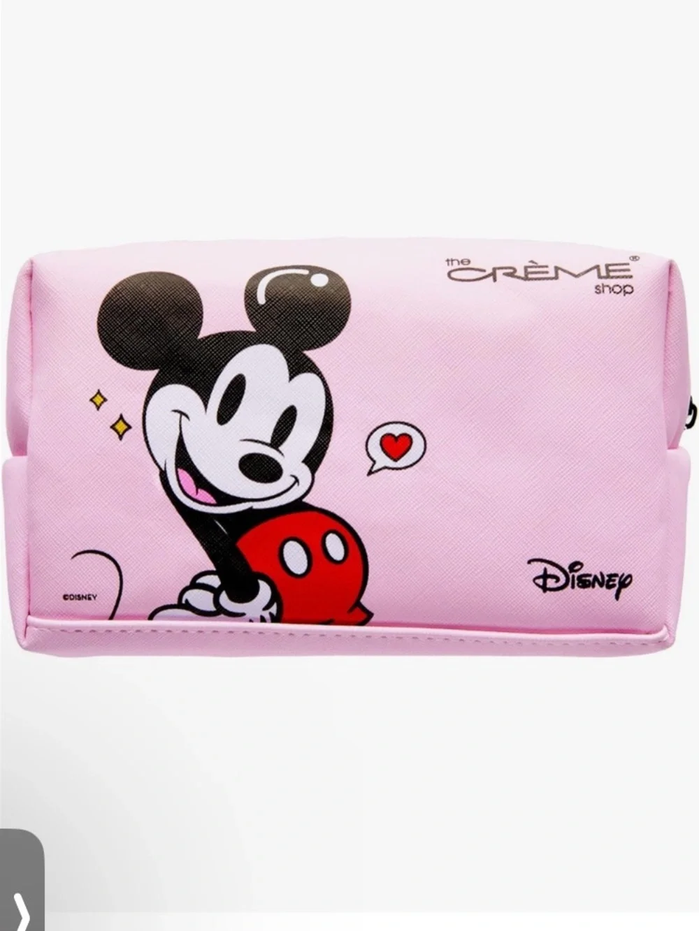 Disney x The Crème Shop Minnie & Mickey - Mouse Cosmetic Bag Pink NWT